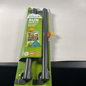 Munchkin Brica Sun Safety Car Window Shade with Heat Alert, 2 Pack, Black